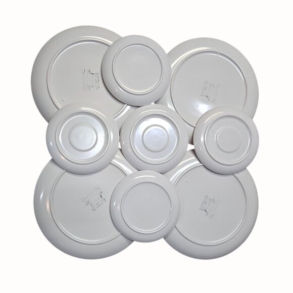 Retro 60s Imperial Sheffield Golden Garden Melamine flower power dinner set of 9 - Picture 7 of 10